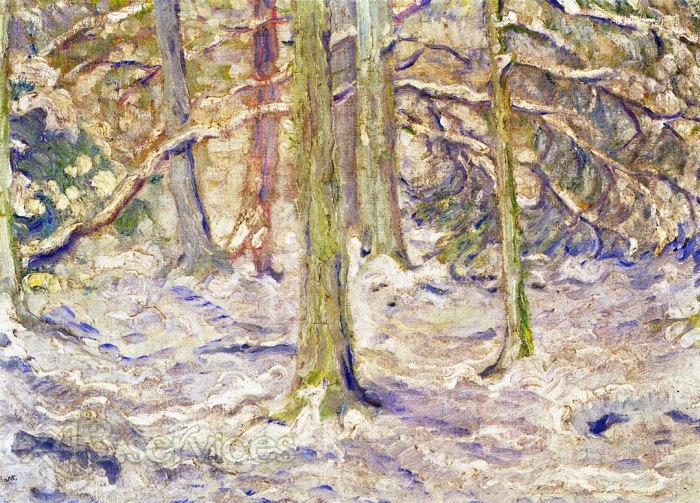 Franz Marc - Verschneiter Wald - Snow Covered Wood